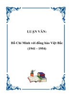 LUẬN VĂN:Hồ Chí Minh với đồng bào Việt Bắc (1941 - 1954) doc