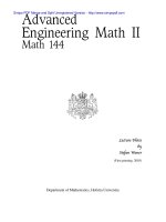 Advanced Engineering Math II Math 144 potx