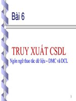 Bài 6 TRUY XUẤT CSDL Ngôn ngữ thao tác dữ liệu – DMC và DCL pot