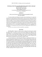 Ảnh hưởng của bột lá sắn trong khẩu phần đến khả năng thu nhận và phân giải thức ăn trong dạ cỏ của trâu pptx