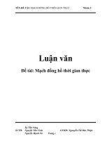 đồ án  mạch đồng hồ thời gian thực