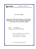 Tính toán thiết kế trạm xử lý nước thải sinh hoạt của công ty TNHH VMC Hoàng Gia, công suất 205 m3/ ngày đêm potx