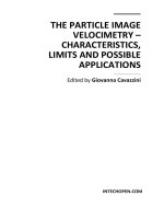 THE PARTICLE IMAGE VELOCIMETRY – CHARACTERISTICS, LIMITS AND POSSIBLE APPLICATIONS ppt