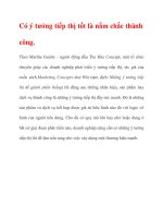 Có ý tưởng tiếp thị tốt là nắm chắc thành công. doc