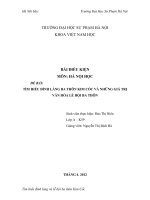 ĐỀ BÀI: TÌM HIỂU ĐÌNH LÀNG BA THÔN KIM CỐC VÀ NHỮNG GIÁ TRỊ VĂN HÓA LỄ HỘI BA THÔN potx