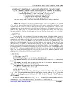 Báo cáo khoa học: Nghiên cứu thiết lập và giải mô hình toán truyền nhiệt – tách ẩm đồng thời trong điều kiện sấy thăng hoa (STH) pot