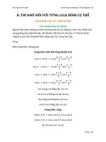 TRÍ NHỚ ĐỐI VỚI TỪNG LOẠI HÌNH CỤ THỂ ppt