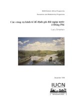 Các công cụ kinh tế để định giá đất ngập nước ở Đông Phi docx