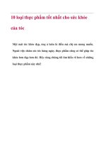 10 loại thực phẩm tốt nhất cho sức khỏe của tóc potx