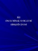 Giao ánThống kê-Văn thư-Lưu trữ pptx