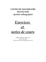 Cours de grammaire Francaise pot