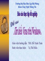 báo cáo thực tập tốt nghiệp  tìm hiểu virus trên windows