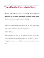 Thực phẩm tôn vẻ hồng hào cho làn da doc