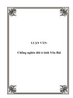 LUẬN VĂN:Chống nghèo đói ở tỉnh Yên Bái pot