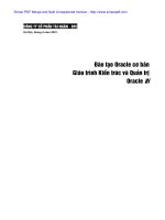 Đào tạo Oracle cơ bản_Giáo trình kiến trúc và quản trị Oracle 8i doc