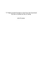 17 Highly-Guarded Strategies to Close Every Sale Guaranteed Plus How to Combat the Fear of Closing pdf