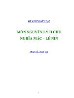 Đề cương ôn tập môn Nguyên lý II chủ nghĩa Mác-Lênin pot