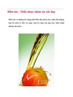 Dấm táo - Thần dược chăm sóc sắc đẹp docx