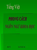 phong cách ngôn ngữ khoa học