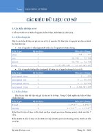 Nhập môn lập trình - CÁC KIỂU DỮ LIỆU CƠ SỞ doc