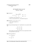Đề thi toán cao cấp - Đề 3 docx