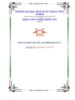 báo cáo lập trình quản lý