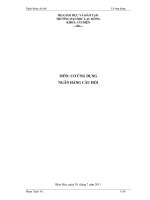 Ngân hàng câu hỏi Cơ ứng dụng doc