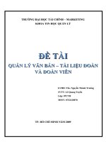 luận văn  quản lý văn bản - tài liệu đoàn và đoàn viên