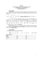 Kiểm tra định kỳ môn học Mô hình hoá môi trường - Đề số 01 pptx