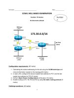 CCNA1 SKILL BASED EXAMINATION - Number 7 docx