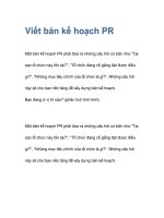 Hướng dẫn viết bài PR