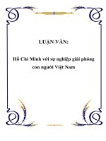 LUẬN VĂN: Hồ Chí Minh với sự nghiệp giải phóng con người Việt Nam pptx