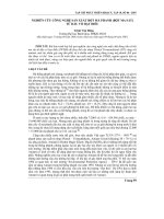 Báo cáo khoa học: Nghiên cứu công nghệ sản xuất bột má phanh (bột ma sát) từ dầu vỏ hạt điều docx