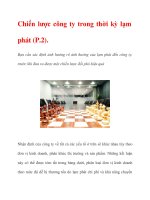 Chiến lược công ty trong thời kỳ lạm phát (P.2). pptx