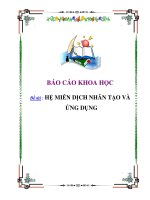 Báo cáo khoa học: MIỄN DỊCH NHÂN TẠO VÀ ỨNG DỤNG doc