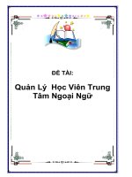 ĐỒ ÁN TỐT NGHIỆP - Quản Lý Học Viên Trung Tâm Ngoại Ngữ pot