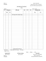 mẫu sổ kế toán tài chính