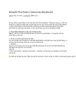 Hướng dẫn Tối ưu Windows 7 bằng tay hoặc bằng phần mềm doc