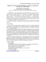 Báo cáo khoa học: Nghiên cứu sử dụng thiết bị Soxhlet-vi sóng ly trích một số hợp chất thiên nhiên docx