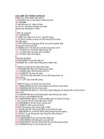 CÁC LỆNH TẮT TRONG AUTOCAD pot