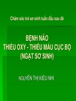 BỆNH NÃO THIẾU OXY - THIẾU MÁU CỤC BỘ pptx