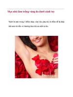 Mẹo nhỏ làm trắng vùng da dưới cánh tay doc