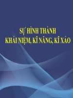 TÂM LÝ TRẺ EM:SỰ HÌNH THÀNHKHÁI NIỆM, KĨ NĂNG, KĨ XẢO doc