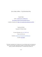 How to Make a Million – The Old-Fashioned WayBrandon Pipkin Author ppt