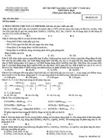 Đề và đáp án thi thử đại học môn hóa Chuyên sư phạm lần 5 pptx