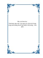 Báo cáo khoa học: Tình hình chăn nuôi và áp dụng các tiến bộ kỹ thuật trong nuôi dưỡng trâu bò tại huyện vĩnh tường - vĩnh phúc ppt