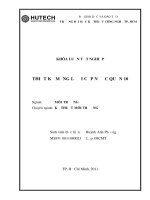 Thiết kế mạng lưới cấp nước quận 10