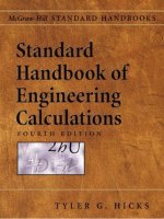 Standard Handbook of Engineering Calculations Tyler Hicks ppt