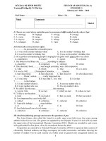 TEST OF 45 MINUTES ENGLISH 11 School year: 2011 – 2012 docx