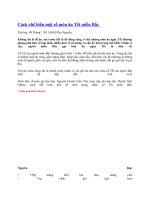 Cách chế biến một số món ăn Tết miền Bắc potx